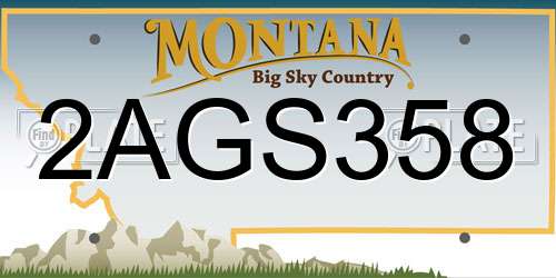 2AGS358 Montana License Plate