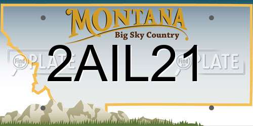 2AIL21 Montana License Plate