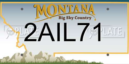 2AIL71 Montana License Plate