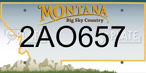 2AO657 Montana License Plate