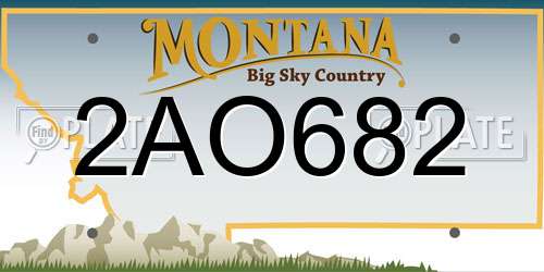 2AO682 Montana License Plate