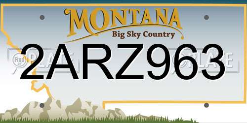 2ARZ963 Montana License Plate