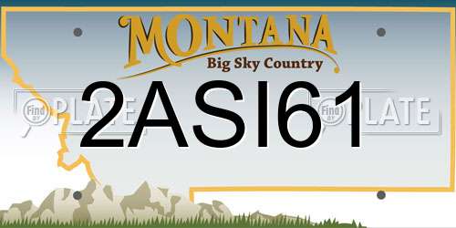 2ASI61 Montana License Plate