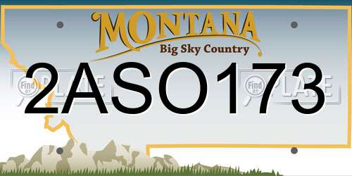 2ASO173 Montana License Plate