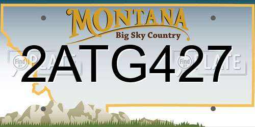 2ATG427 Montana License Plate