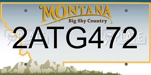 2ATG472 Montana License Plate