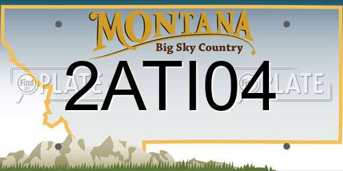2ATI04 Montana License Plate