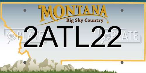 2ATL22 Montana License Plate