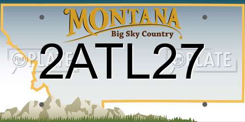 2ATL27 Montana License Plate