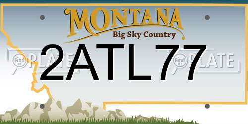2ATL77 Montana License Plate