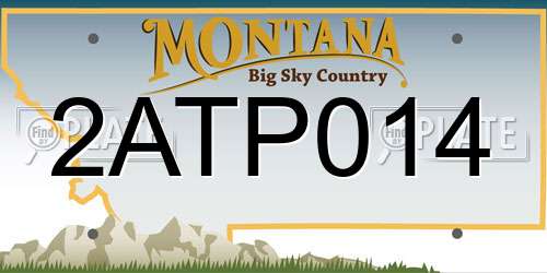 2ATP014 Montana License Plate