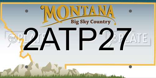 2ATP27 Montana License Plate