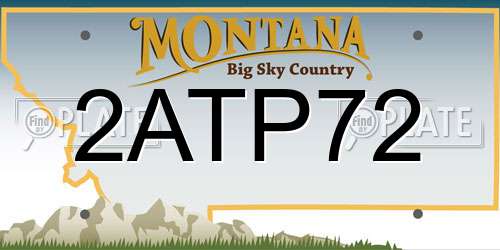 2ATP72 Montana License Plate