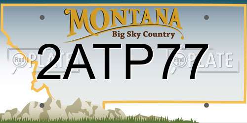 2ATP77 Montana License Plate