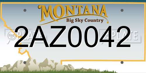 2AZ0042 Montana License Plate