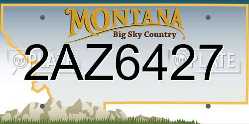 2AZ6427 Montana License Plate