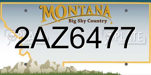 2AZ6477 Montana License Plate