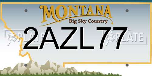 2AZL77 Montana License Plate