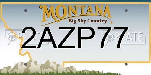 2AZP77 Montana License Plate