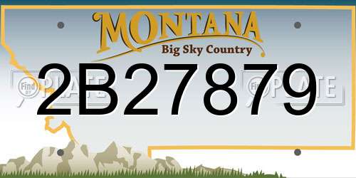 2B27879 Montana License Plate
