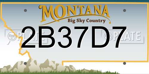 2B37D7 Montana License Plate
