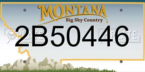 2B50446 Montana License Plate