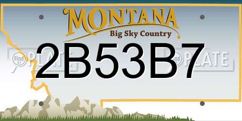 2B53B7 Montana License Plate