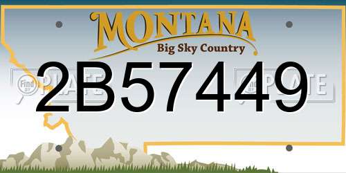 2B57449 Montana License Plate