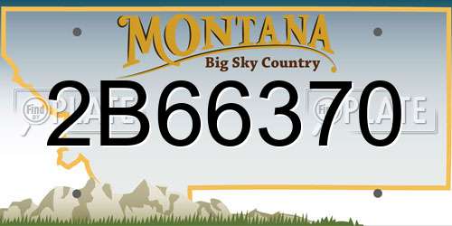 2B66370 Montana License Plate