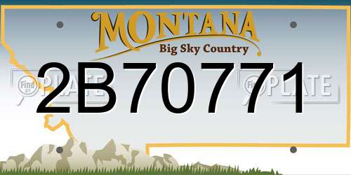 2B70771 Montana License Plate