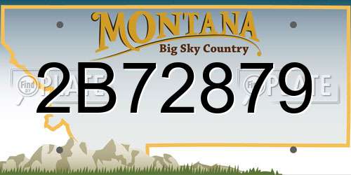 2B72879 Montana License Plate