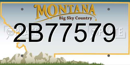 2B77579 Montana License Plate