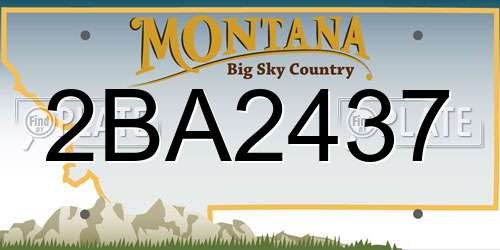 2BA2437 Montana License Plate