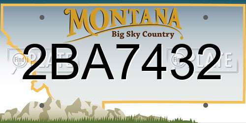 2BA7432 Montana License Plate