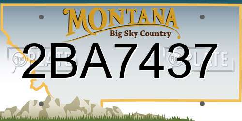 2BA7437 Montana License Plate