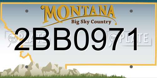 2BB0971 Montana License Plate