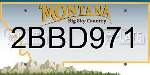 2BBD971 Montana License Plate