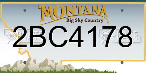 2BC4178 Montana License Plate