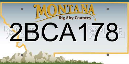 2BCA178 Montana License Plate