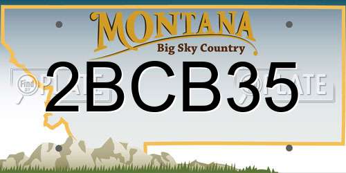 2BCB35 Montana License Plate