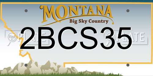 2BCS35 Montana License Plate