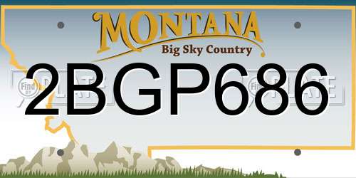 2BGP686 Montana License Plate