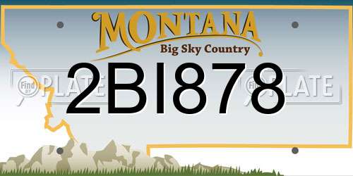 2BI878 Montana License Plate