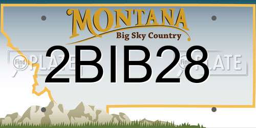 2BIB28 Montana License Plate