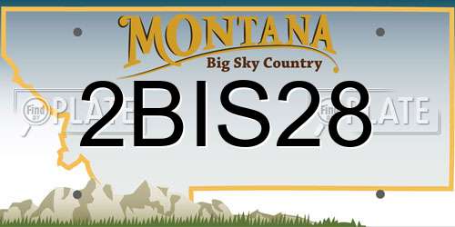 2BIS28 Montana License Plate