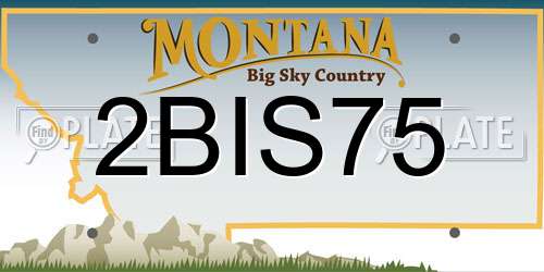 2BIS75 Montana License Plate