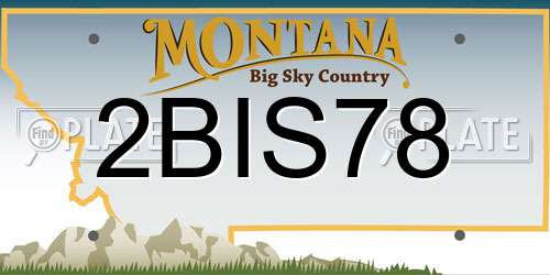 2BIS78 Montana License Plate