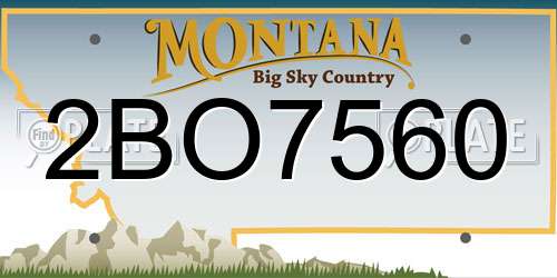 2BO7560 Montana License Plate