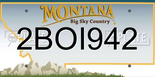 2BOI942 Montana License Plate
