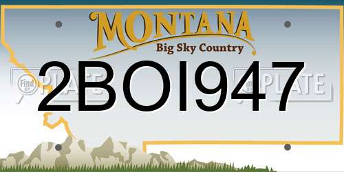 2BOI947 Montana License Plate